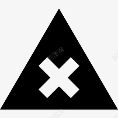 三角形x所需格式所选形状图标
