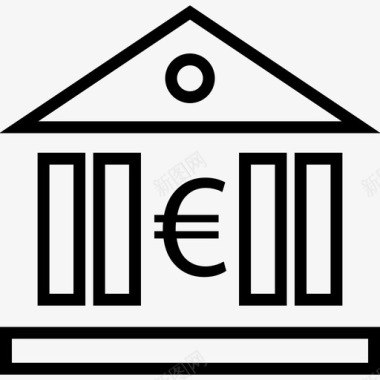 欧元银行银行商业图标