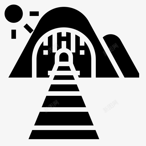 隧道地铁公共交通svg_新图网 https://ixintu.com 地铁 交通 隧道 公共 铁路 标志