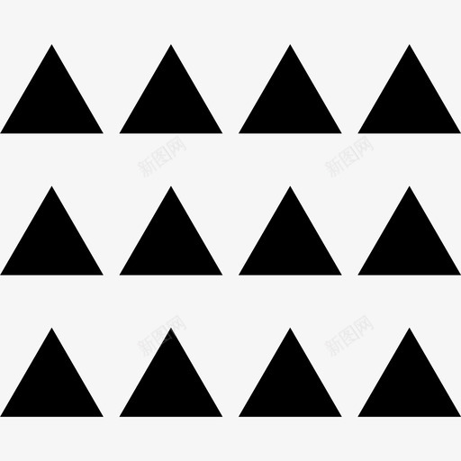 十二个三角形形状组svg_新图网 https://ixintu.com 十二个 三角形 创建 抽象 形状 几何 面积 字形