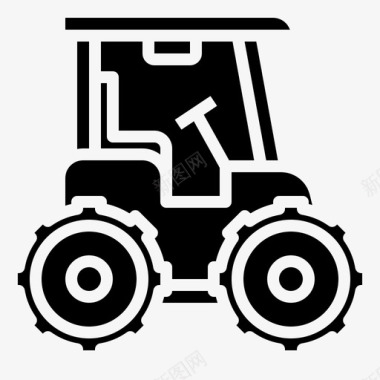 拖拉机农场收获图标