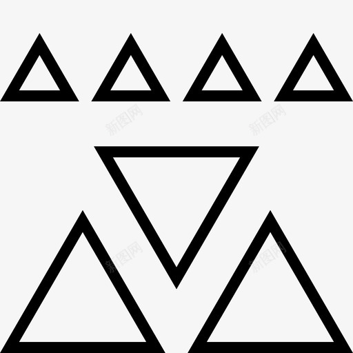 很多三角形数字很多svg_新图网 https://ixintu.com 很多 三角形 创造 抽象 数字 手全 设计 形状