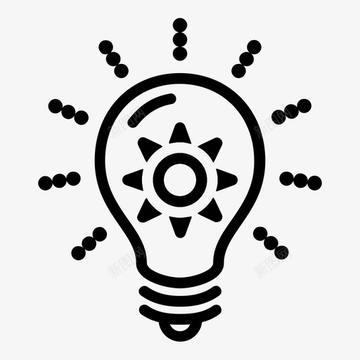 灯泡太阳能发光svg_新图网 https://ixintu.com 灯泡 太阳能 发光 可再 再生 能源 上电 正极