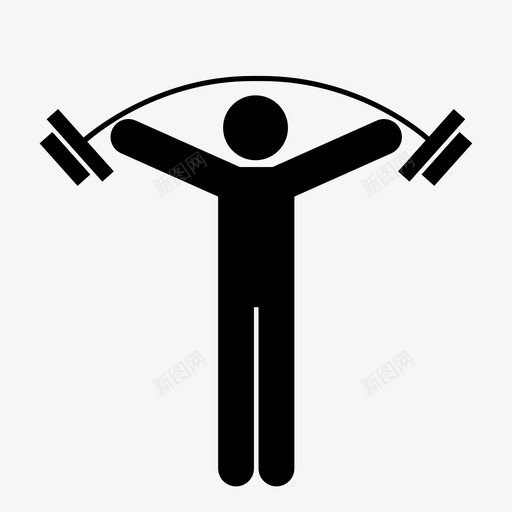 举重运动员人物体svg_新图网 https://ixintu.com 举重 运动员 人人 物体 材料 重物 物品 锻炼