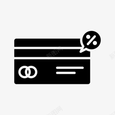信用卡商业和购物借记卡图标