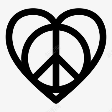 爱与和平爱和平标志图标