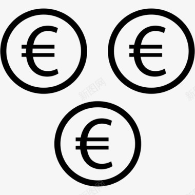 欧洲货币欧洲基金非美国货币图标
