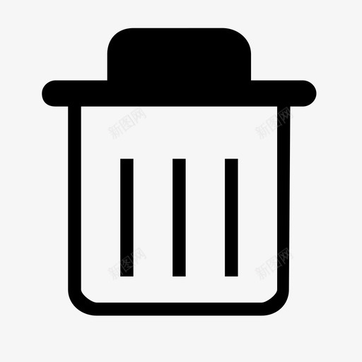 垃圾桶废物移除svg_新图网 https://ixintu.com 垃圾桶 废物 处理 丢弃 删除
