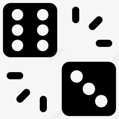 骰子机会赌博图标