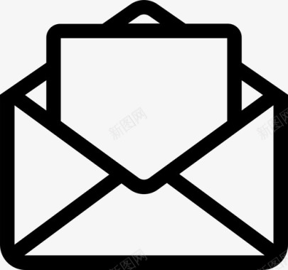 打开电子邮件卡片信件图标