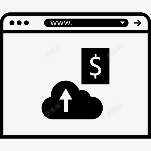 云上传商务浏览器1svg_新图网 https://ixintu.com 上传 商务 浏览器