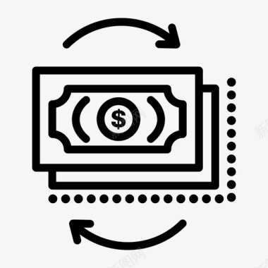 现金流货币投资图标