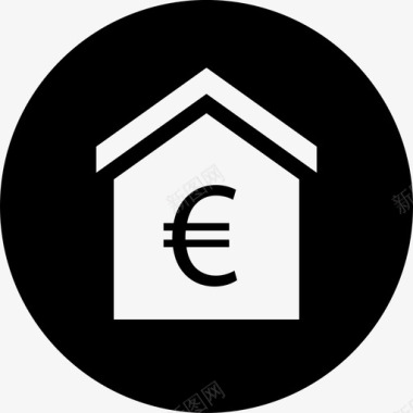 欧元符号房地产经纪人房地产图标