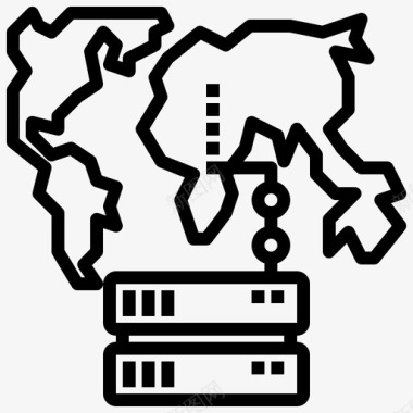 全球服务器数据库文件图标
