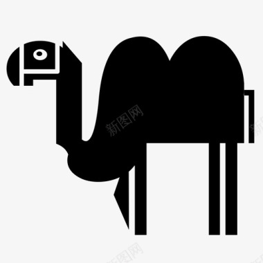 骆驼卡通骆驼野生图标