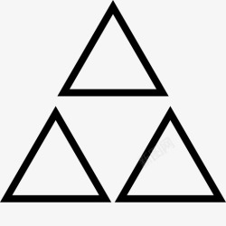 三角盒子三个三角形符号形状高清图片