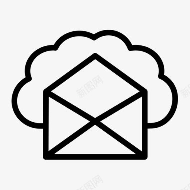 云消息电子邮件信封图标