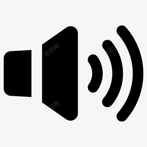 音频高音量声音svg_新图网 https://ixintu.com 音频 高音量 音量 声音 扬声器