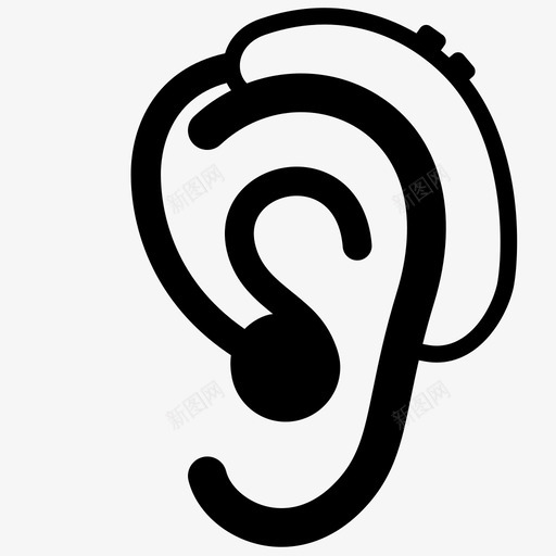 助听器测量听力svg_新图网 https://ixintu.com 助听器 听力 测量 老年人 耳朵