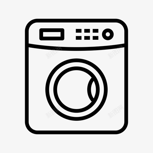 洗衣机家电酒店外型2套svg_新图网 https://ixintu.com 洗衣机 家电 酒店 外型