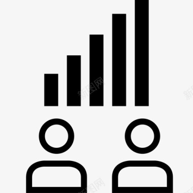 两个用户向上人员信息图形图标