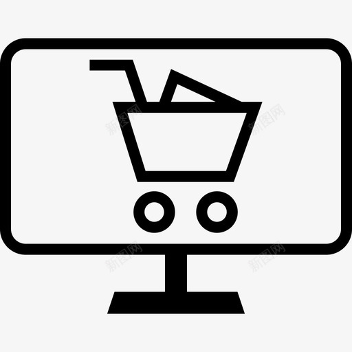 网上购物电脑显示器svg_新图网 https://ixintu.com 网上购物 电脑 显示器 胶粘 时尚 烘干 购物车 放大 购物