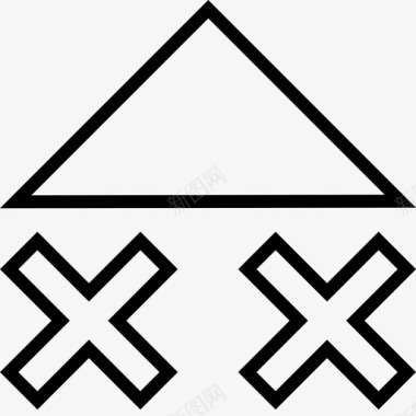 三角形和十字架派杰作图标