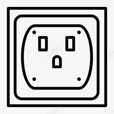 电源插座电流电图标