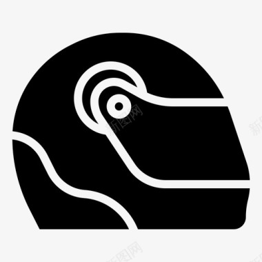 头盔摩托车比赛图标