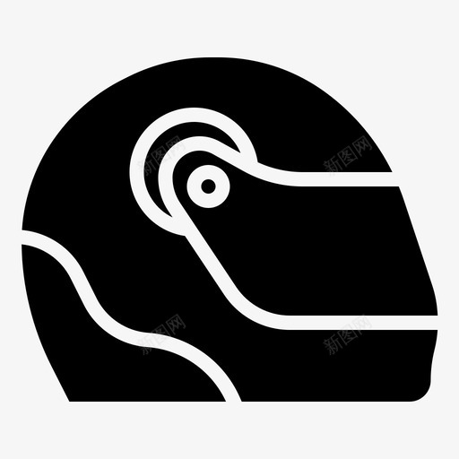 头盔摩托车比赛svg_新图网 https://ixintu.com 头盔 摩托车 比赛 安全 运动 汽车运动 标志