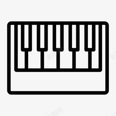 钢琴键盘乐器音乐图标