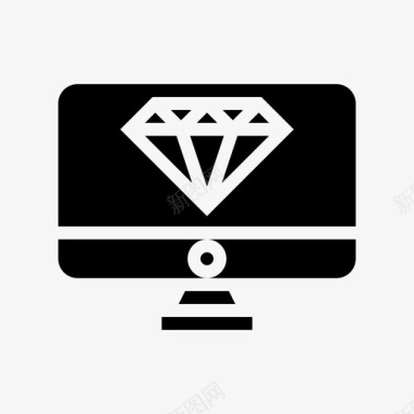 电脑钻石珠宝图标