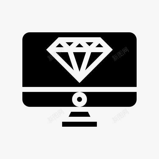 电脑钻石珠宝svg_新图网 https://ixintu.com 电脑 钻石 珠宝 保护 购物 符号