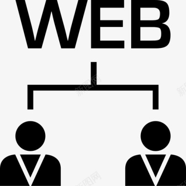 web开发人员连接后端web开发3glyph图标