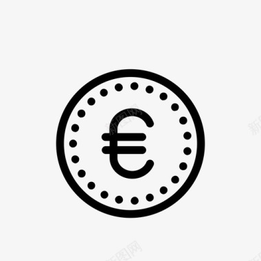欧元硬币价格付款图标