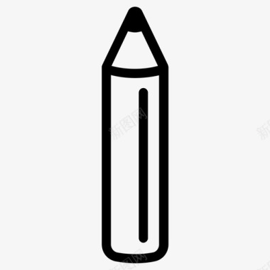 蜡笔彩色铅笔绘图工具图标