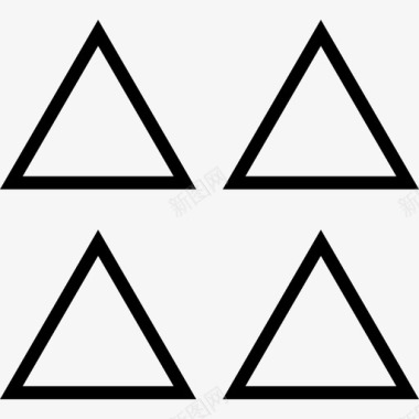 四个三角形抽象图标
