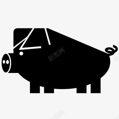 猪野生猪肉图标