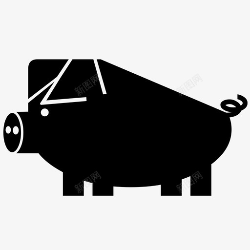 猪野生猪肉svg_新图网 https://ixintu.com 动物 野猪 野生 猪肉 小猪 狩猎 游戏 农场 野生动物