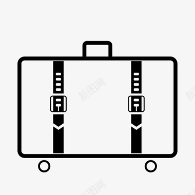 手提箱背带行李图标