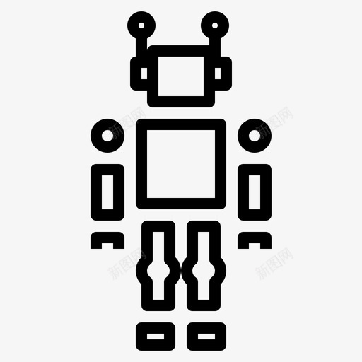 机器人半机器人未来派svg_新图网 https://ixintu.com 机器人 未来派 技术科学 实验室