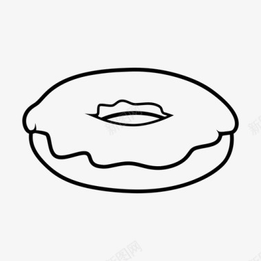 甜甜圈面包房美味图标
