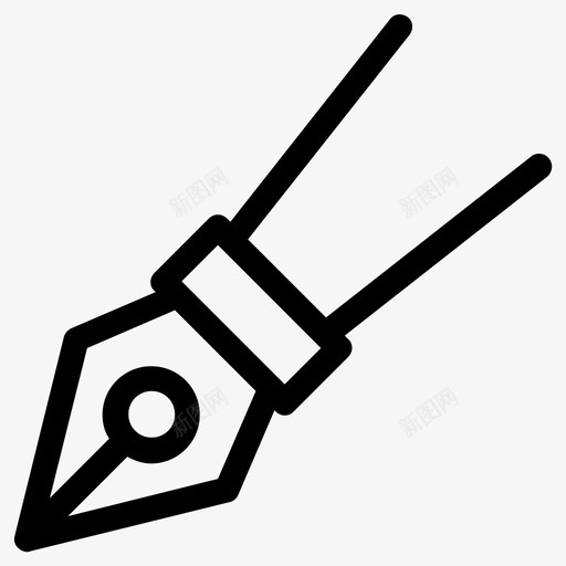 钢笔浸笔自来水笔svg_新图网 https://ixintu.com 钢笔 浸笔 自来水 笔墨 水笔 笔尖 尖笔