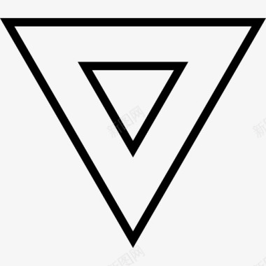 反三角形三边符号图标