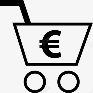 欧洲购物车网上购物更多的钱图标