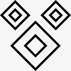 多彩的抽象标志与数字三个六边形形状数字高清图片