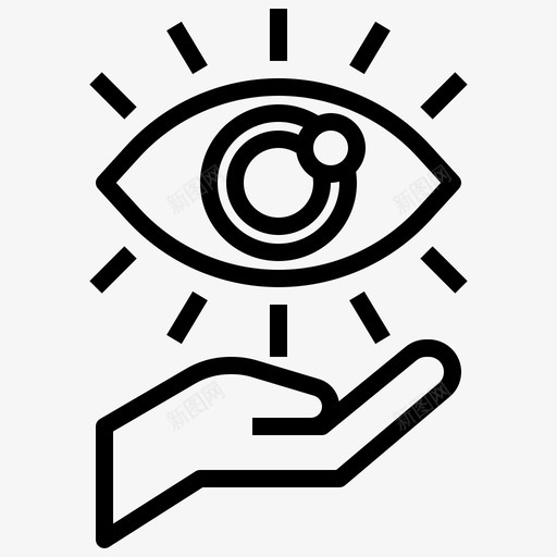 视觉识别手势光学svg_新图网 https://ixintu.com 视觉 识别 可视化 手势 光学 基本 通用 轮廓