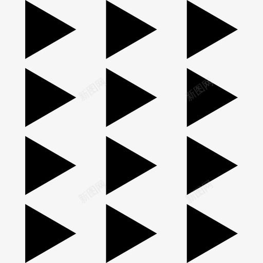 十二个三角形形状右svg_新图网 https://ixintu.com 十二个 三角形 形状 创建 抽象 右点 向前 方向 箭头 字形