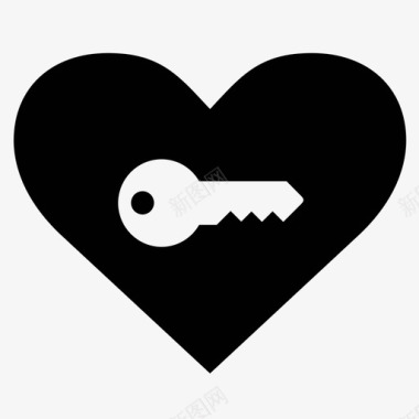心钥匙打开爱图标