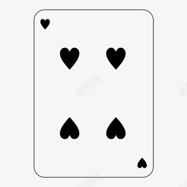 四颗心扑克牌赌博图标